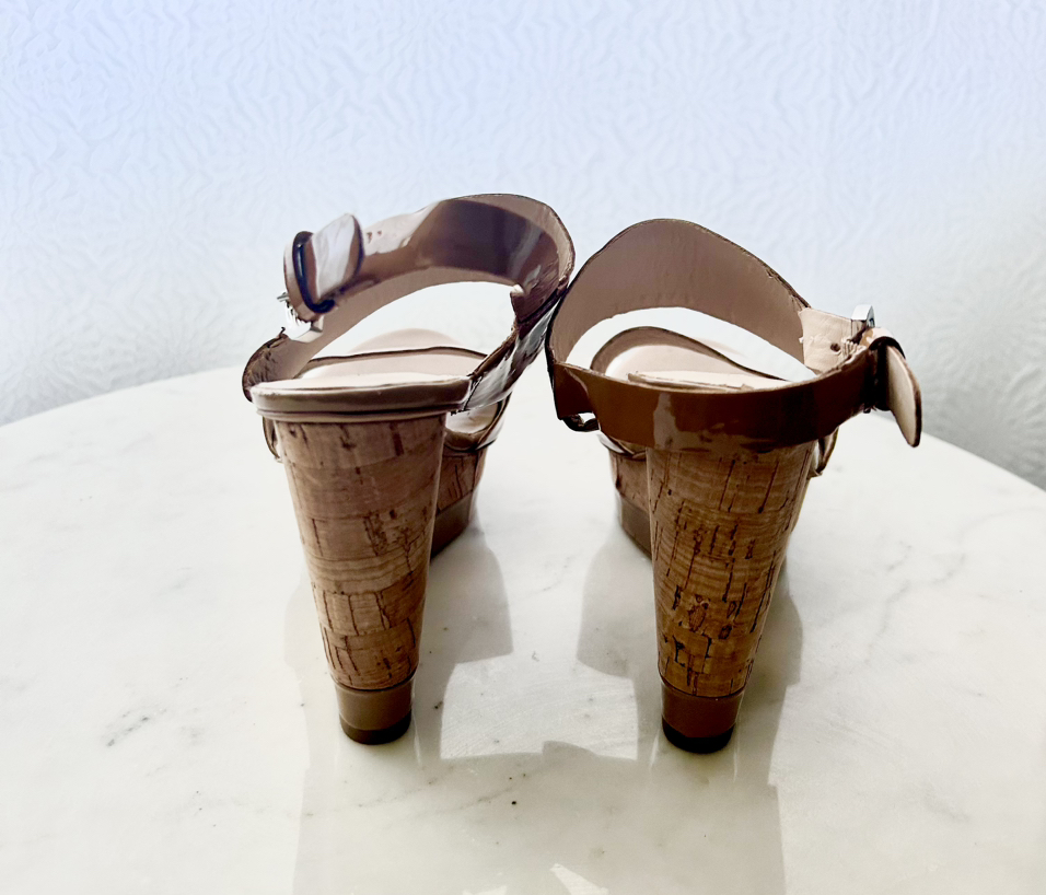 Brand New Franco Sarto Tan/Nude Cork Wedge  Sz 7 - photo 3