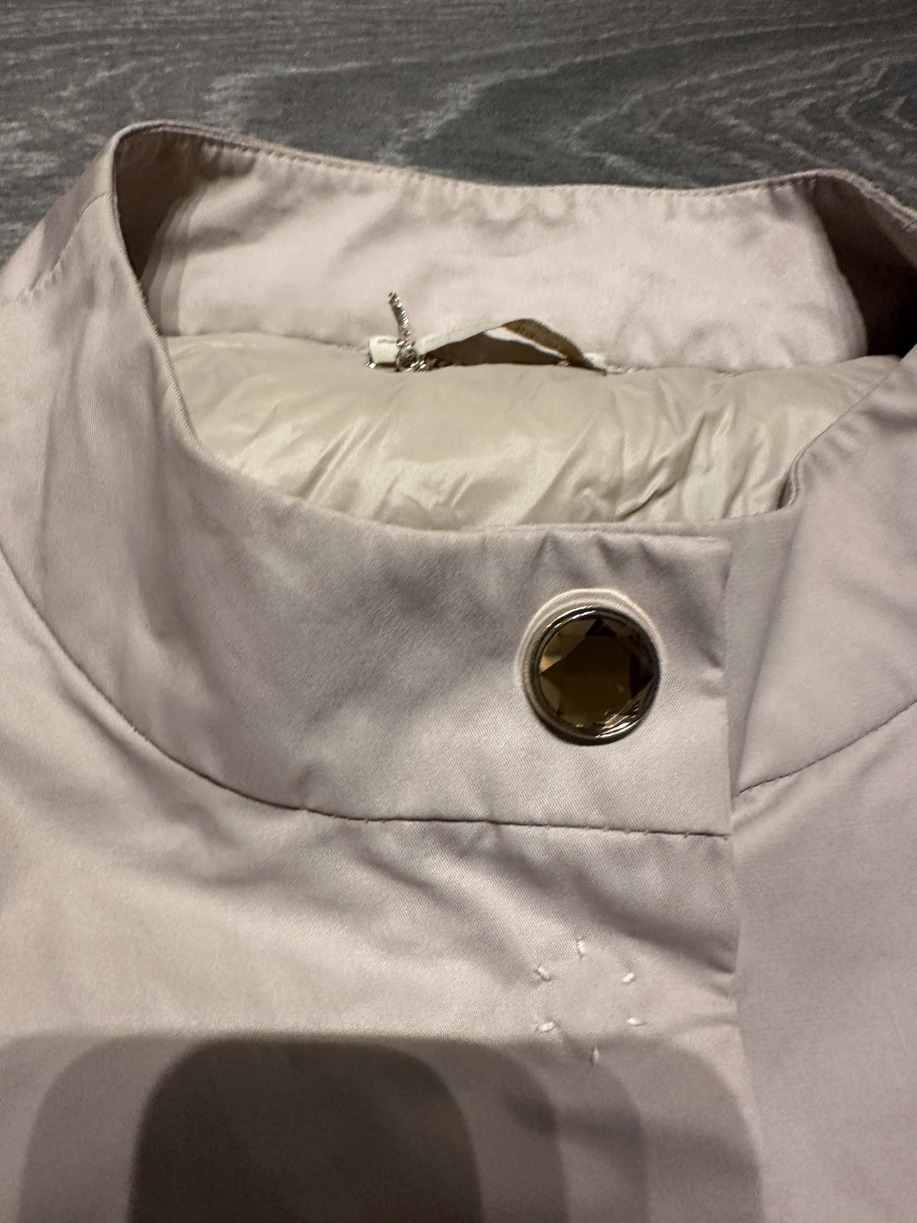 LIU JO light down jacket 3/4 sleeves beige image indicator(2)