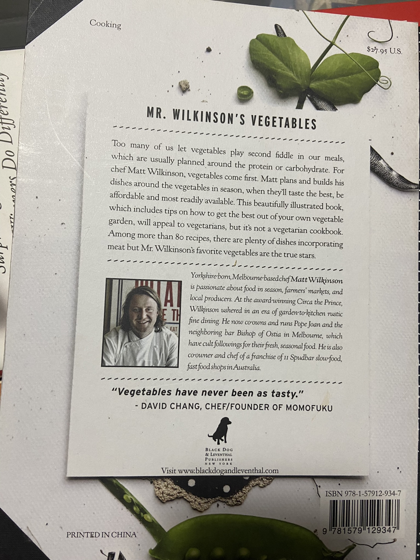 Hardcover Cookbook: Mr. Wilkinson’s Vegetables image indicator(3)