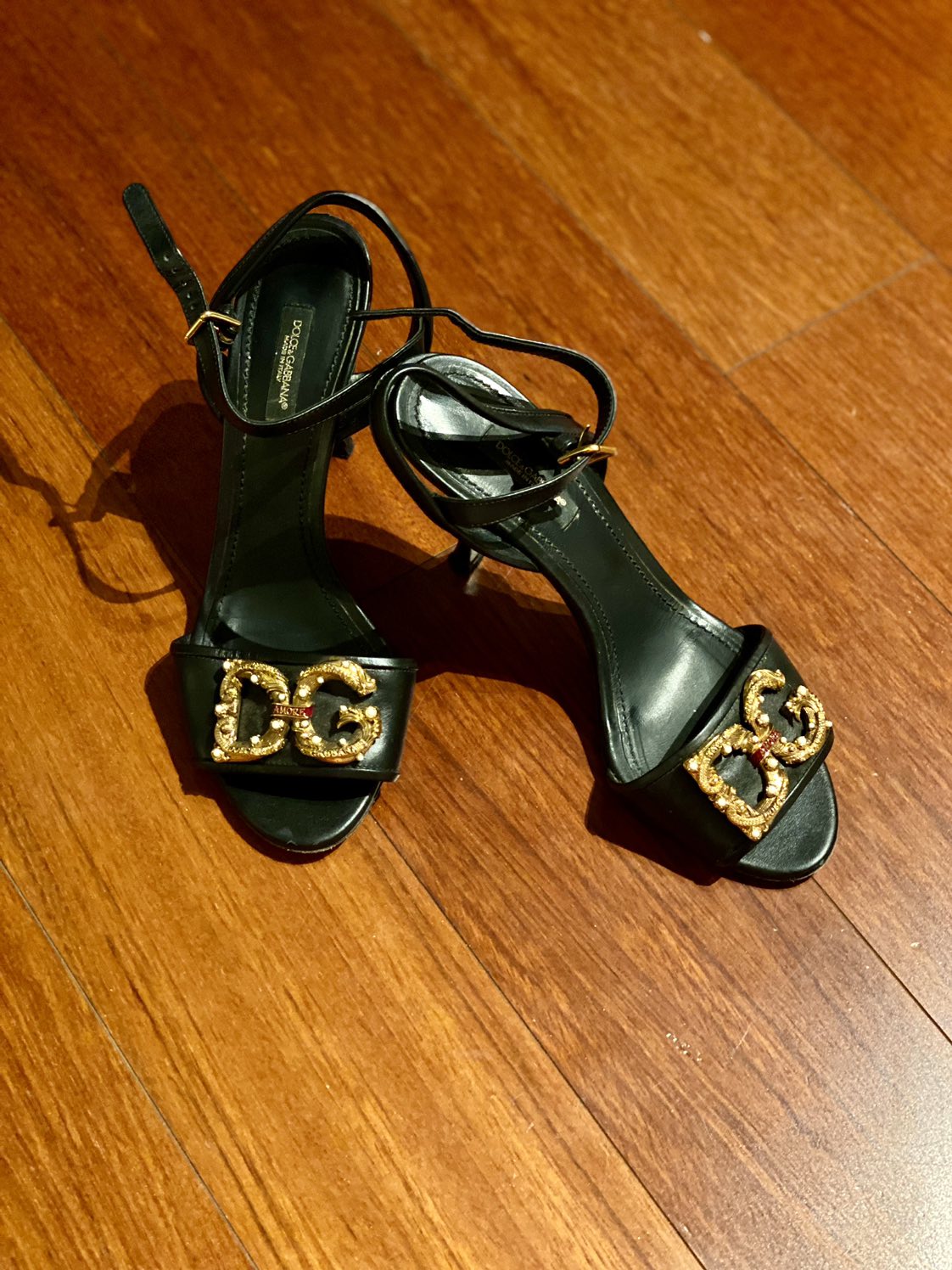 Dolce & Gabbana high heel Shoes Black Leather thumbnail