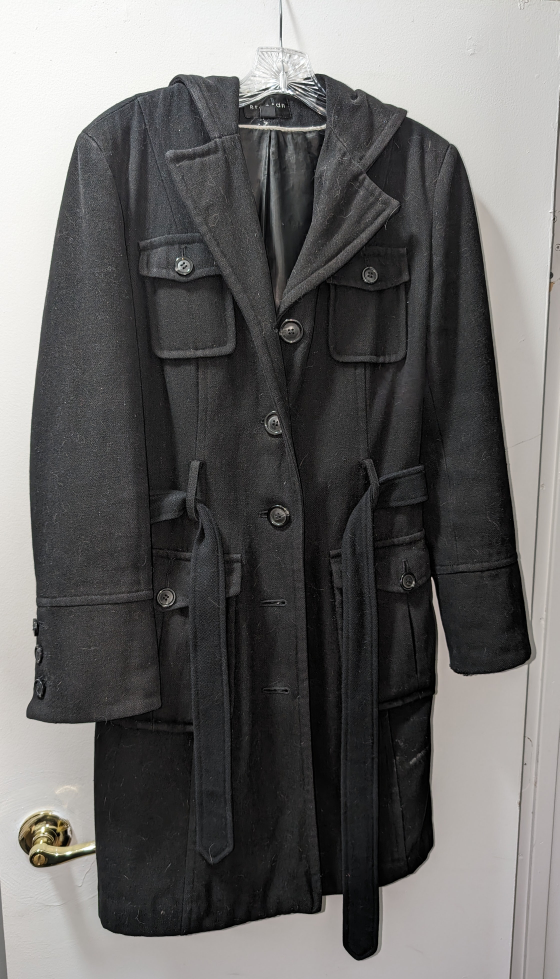 Black winter coat #freecycle