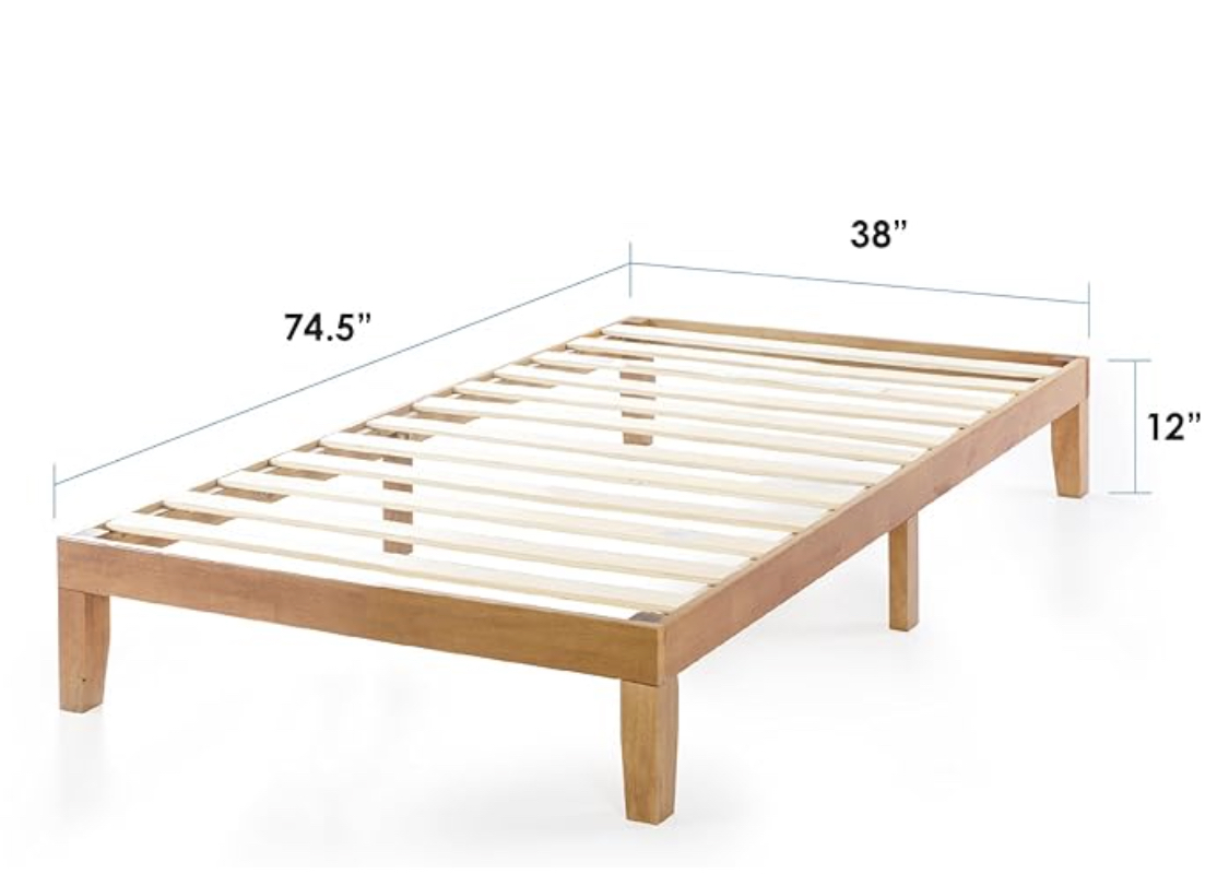 Twin bed frame w/ mattress, blanket set(MUJI) - photo 4