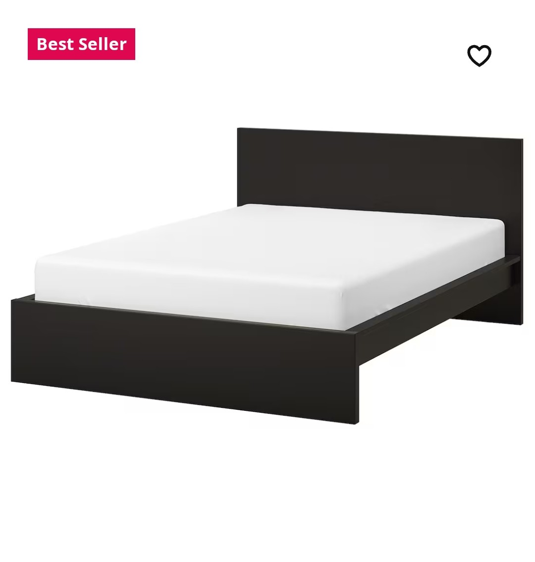 IKEA MALM Queen Bed Frame( Dark Brown )