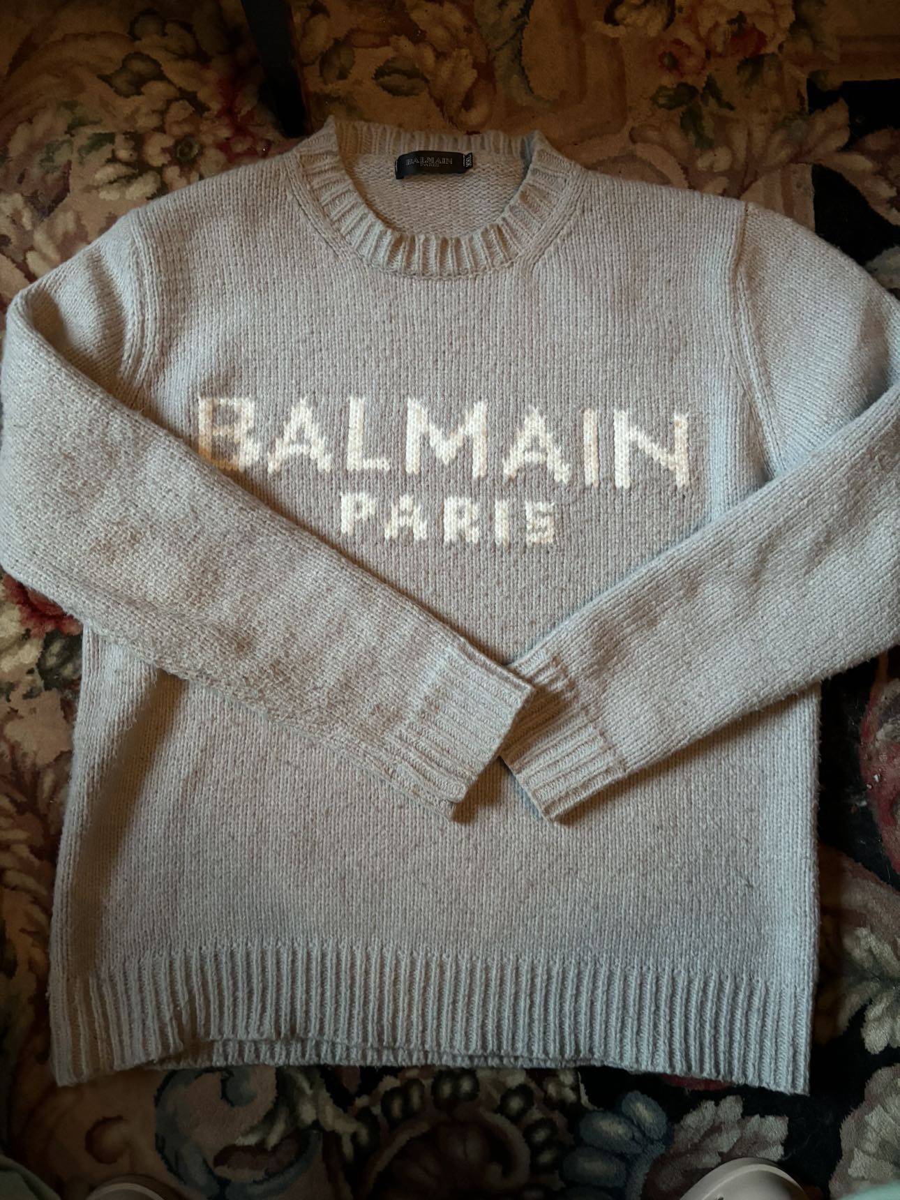 Men’s Balmain Sweater Gray thumbnail