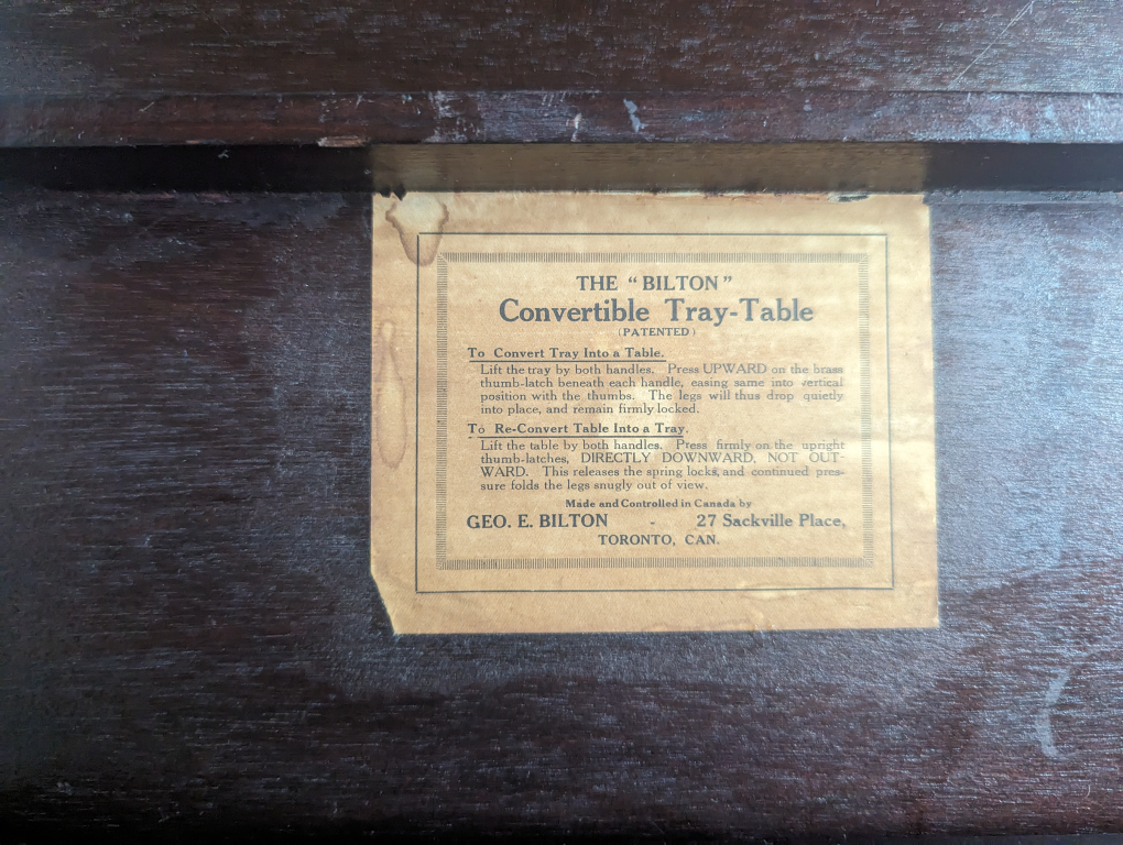 Antique convertible tray - photo 3