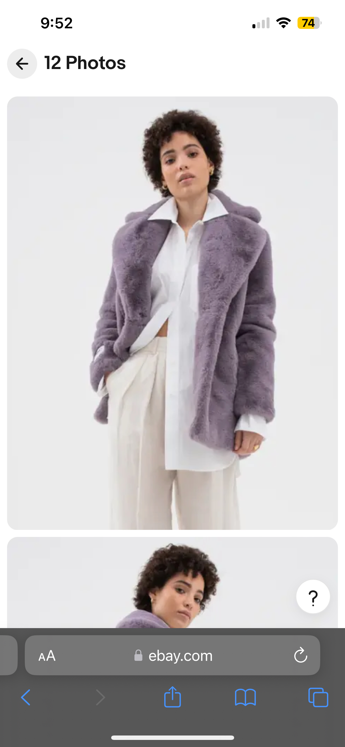Jakke. Heather Lavender Faux Fur coat image indicator(3)