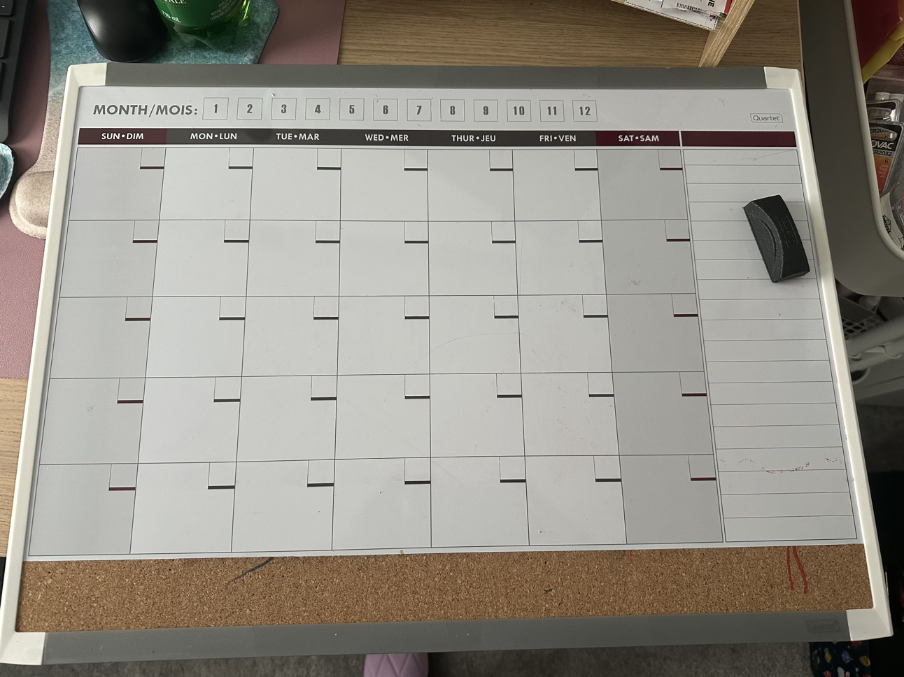 🧡Free  Monthly Dry Erased Board