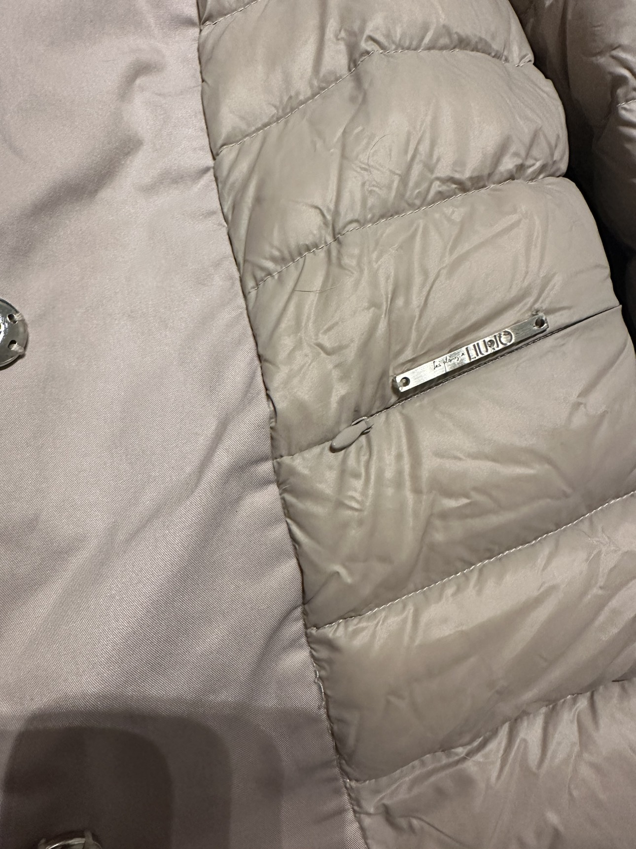 LIU JO light down jacket 3/4 sleeves beige image indicator(3)