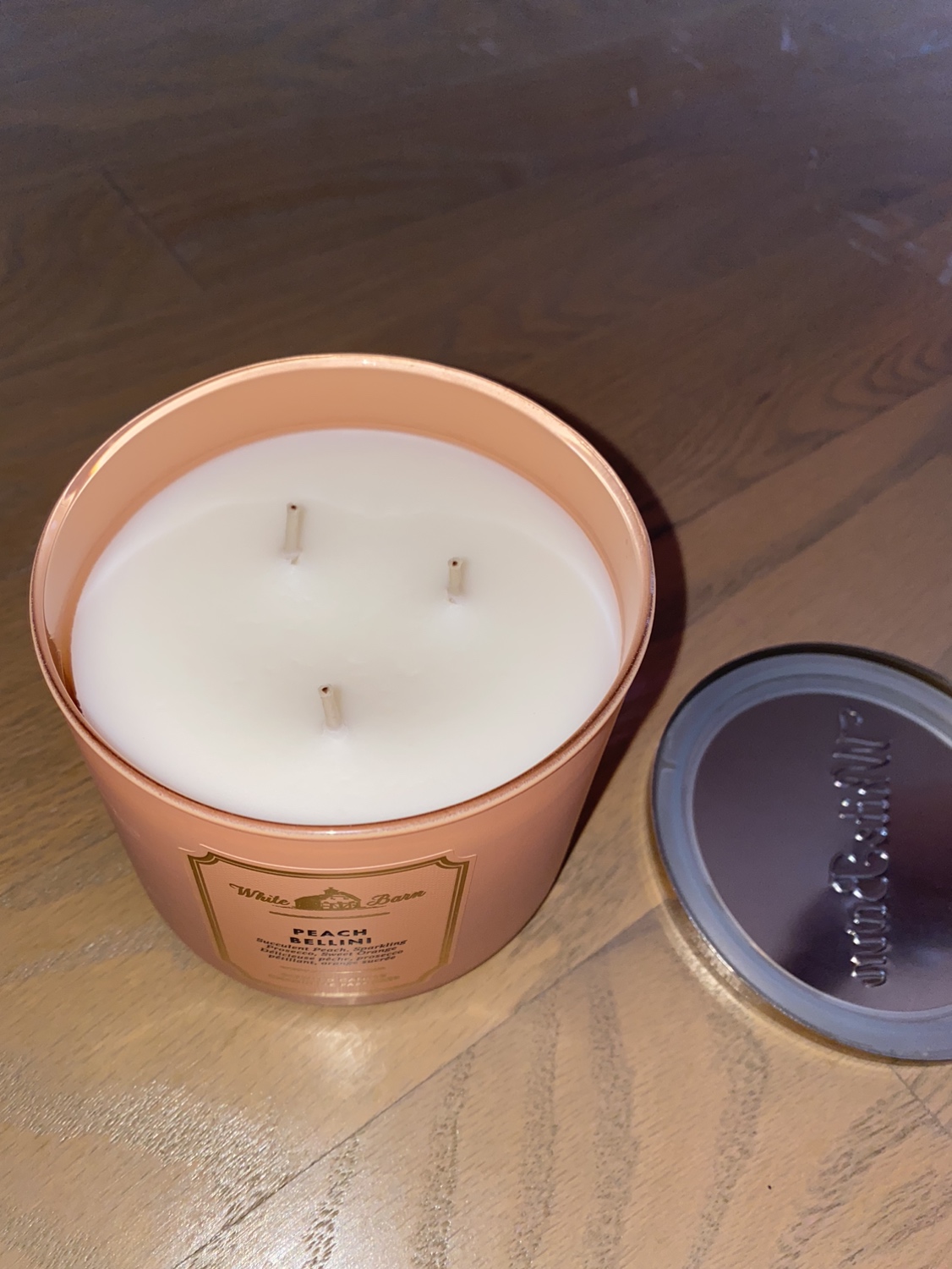 NEW 3 Wick Candle Peach Bellini from Bath and Body Works (BBW) thumbnail