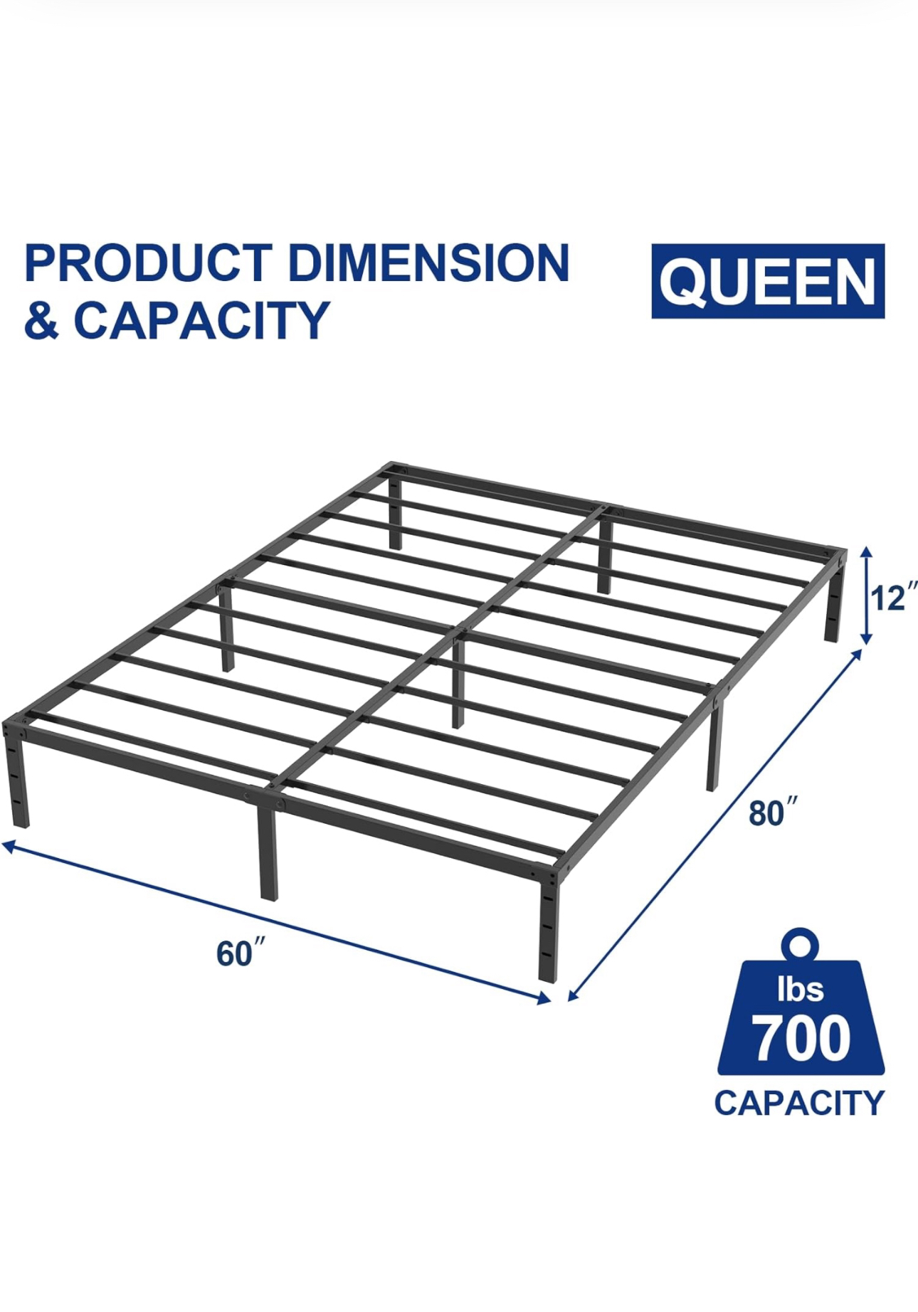 Bed frame and mattress for sale