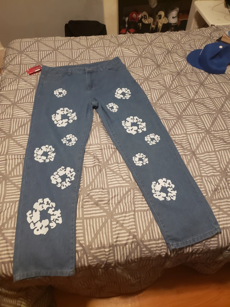 blue denim tear Jean waist size 34 - photo 5