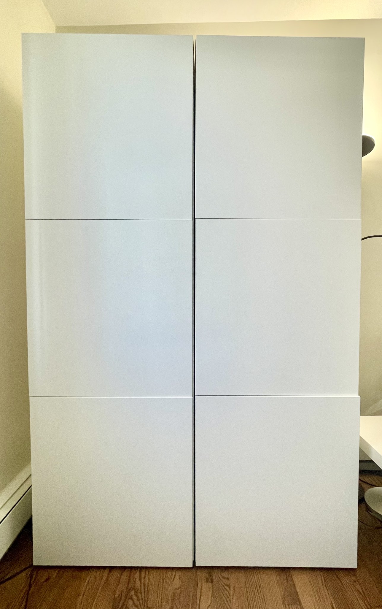 Besta IKEA Shelf Unit with Doors White 23 5/8x16 1/2x76