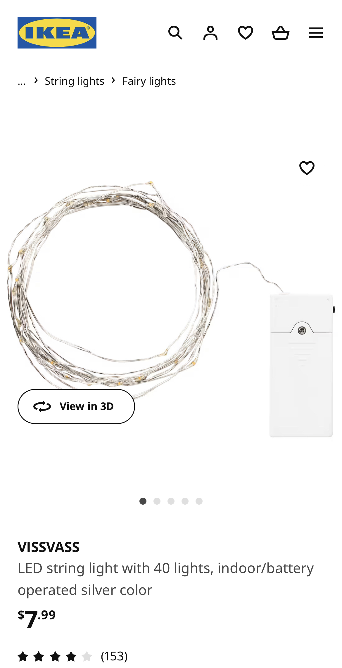 Ikea Vissvass fairy lights x3 image indicator(2)