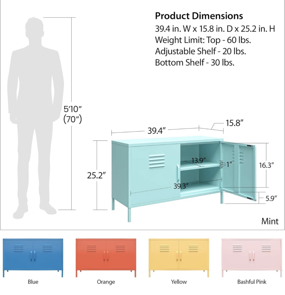 Yellow metal cabinet - photo 4