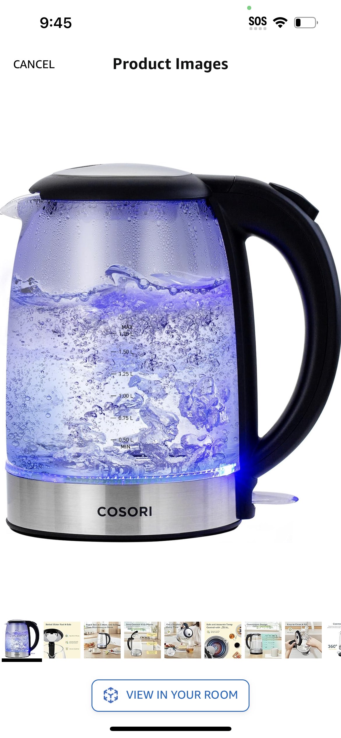 Elétrica kettle 1.7L #401 thumbnail