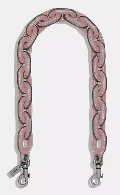 COACH Leather Short Chain Strap Silver/Faded Purple CA088 New image indicator(8)