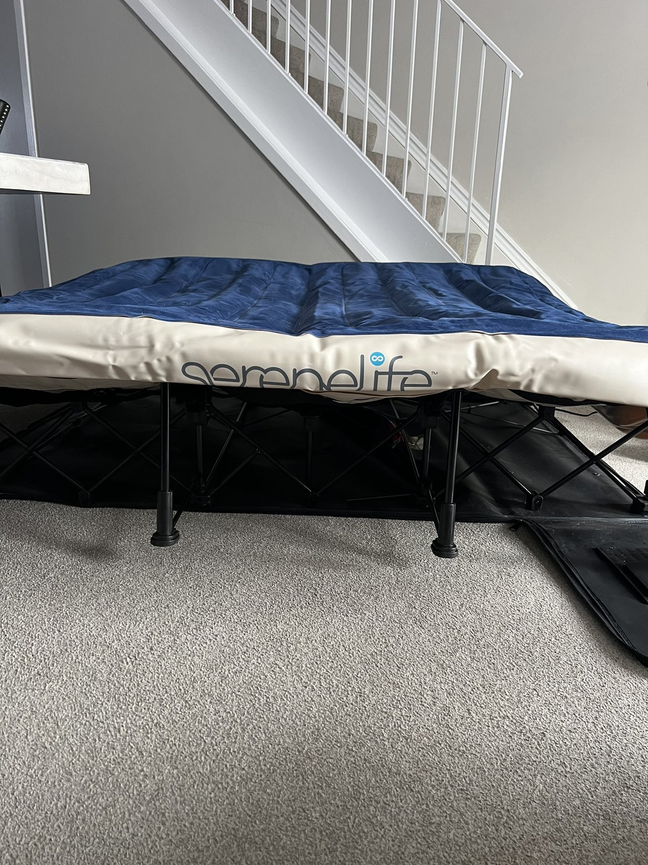 EZ Queen Air Mattress with Frame, Self-Inflate Air Bed image indicator(4)