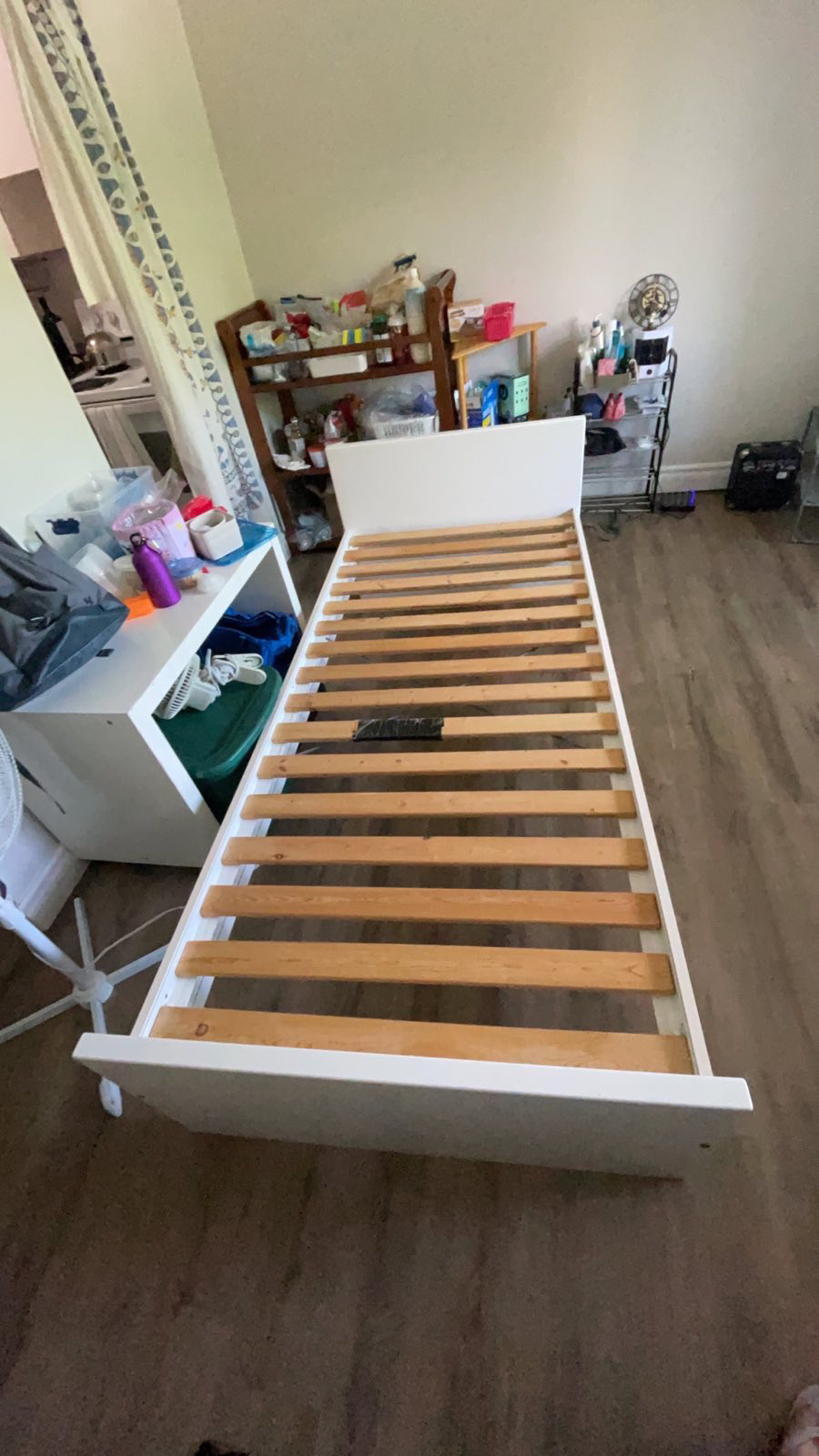 IKEA wood twin bed frame