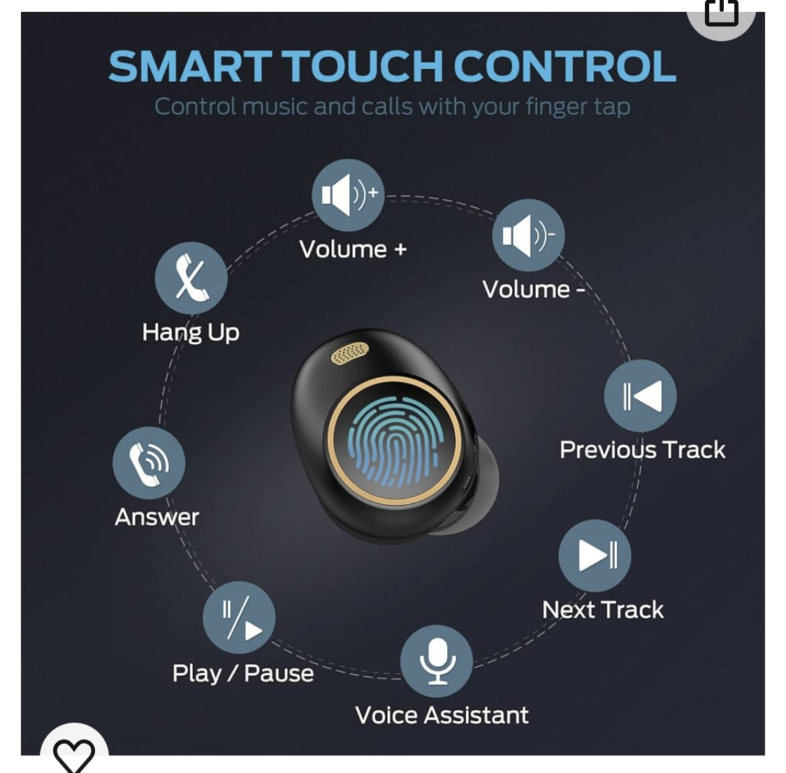 Monster AirLinks earbuds Touch Control Bluetooth 5.3 waterproof image indicator(3)