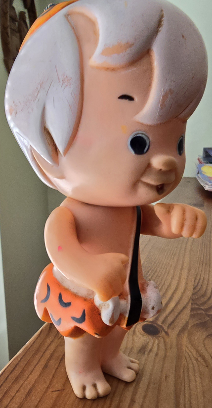 Vintage Rare 1972 Flinstones Bam-Bam Sip Along Figure by Kenner image indicator(4)