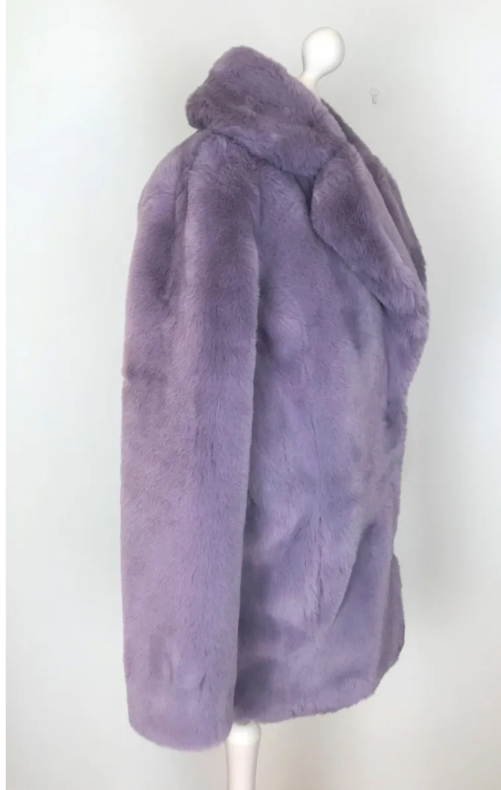 Jakke. Heather Lavender Faux Fur coat image indicator(2)