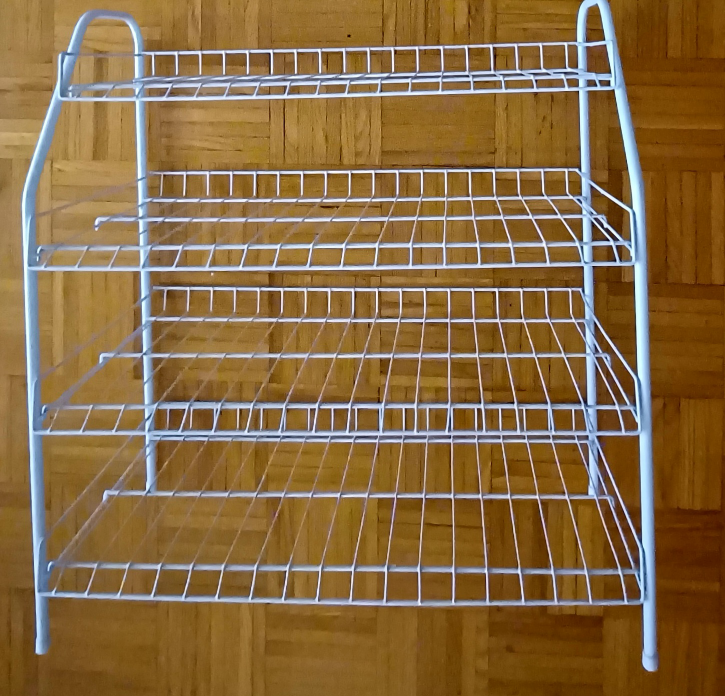 ! New ! 4 tier white metal shoe rack and accessories storage thumbnail