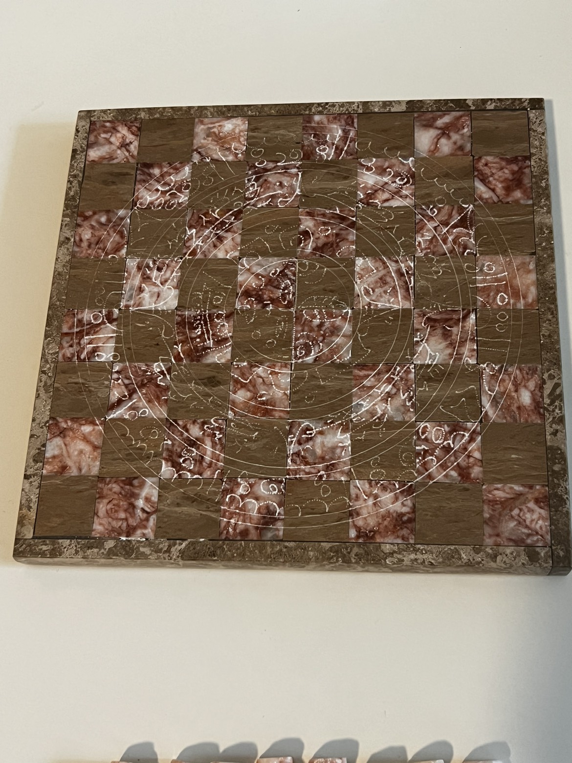 Handcrafted aztec marble chess board - photo 3
