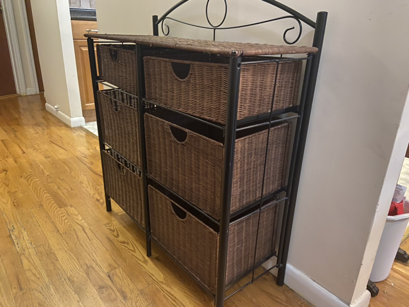 Southern Enterprises Wicker Storage Baskets with Metal Frame - photo 5