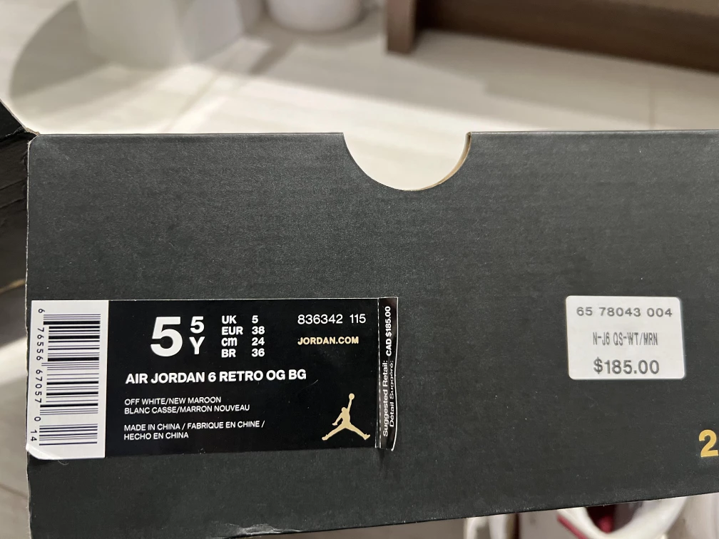 Jordan 6s maroons thumbnail