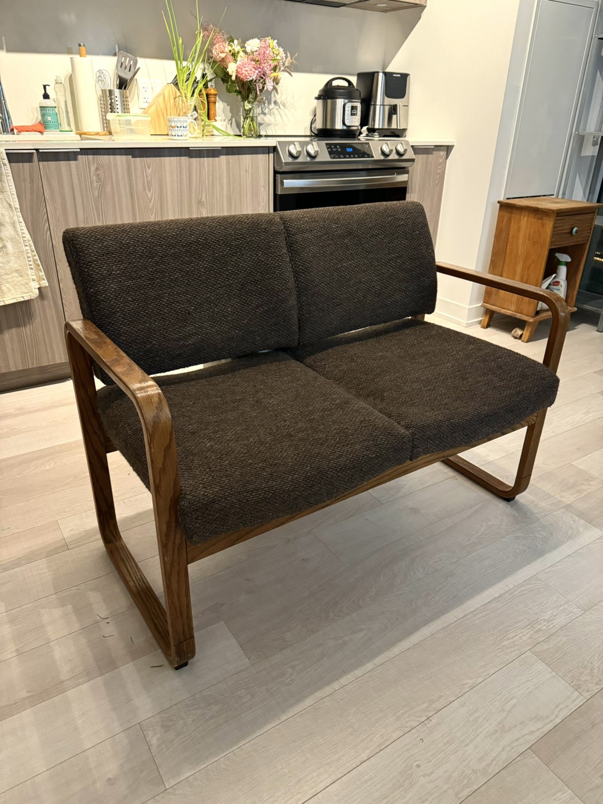 Vintage MCM brown couch