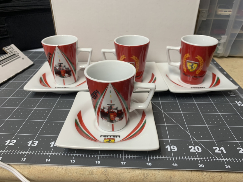 “Ferrari” espresso cups and saucers set thumbnail