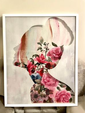 Floral Shadow Box Painting
