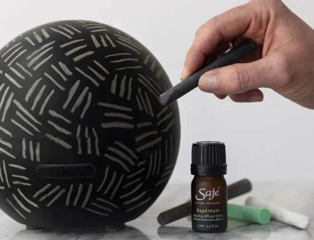 saje black customizable chalkboard diffuser