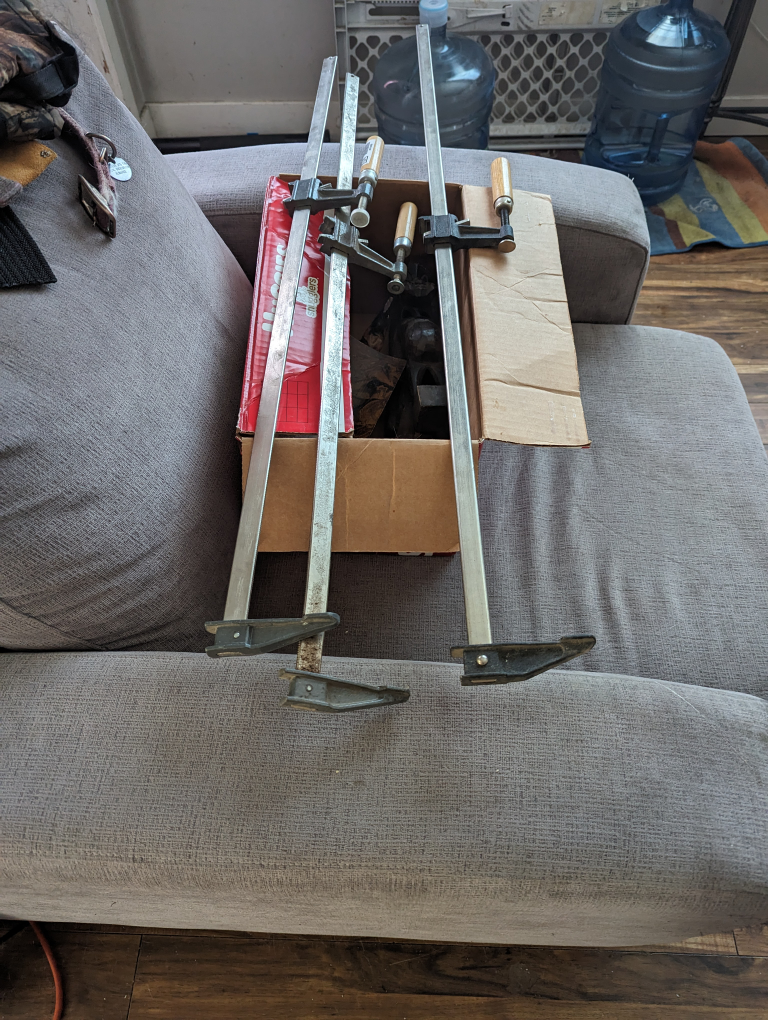 3 wood clamps 30 inch and 36 inch clamps