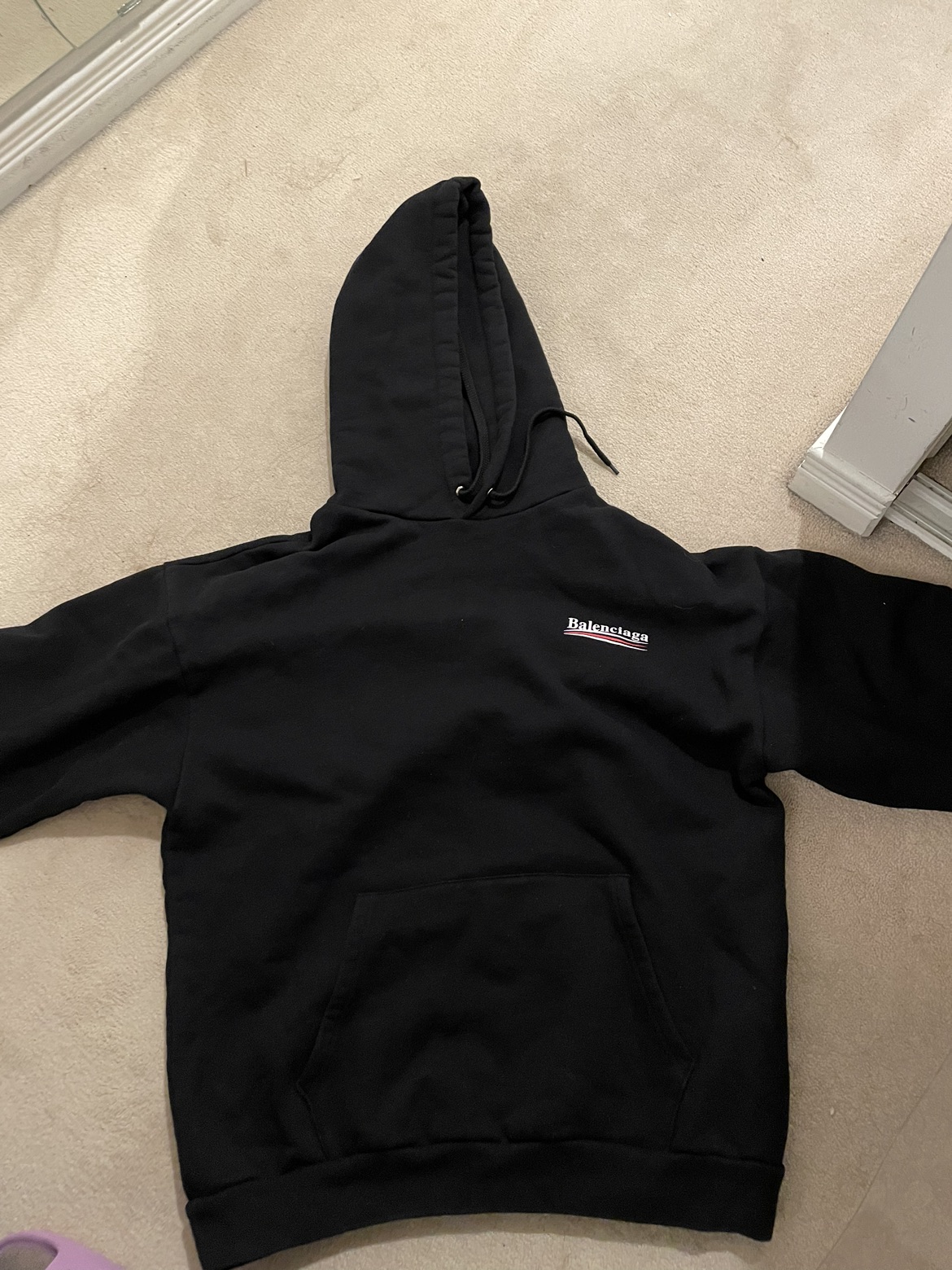 Classic black Balenciaga hoodie in L thumbnail