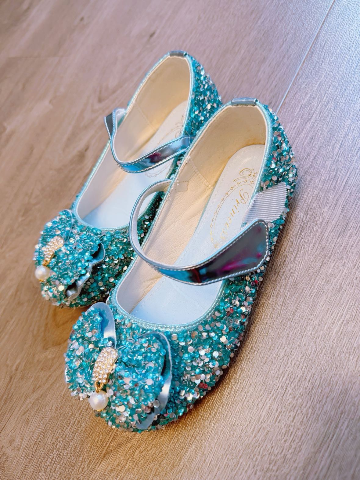 little girl sparkly jewel bow mary jane shoes - photo 4
