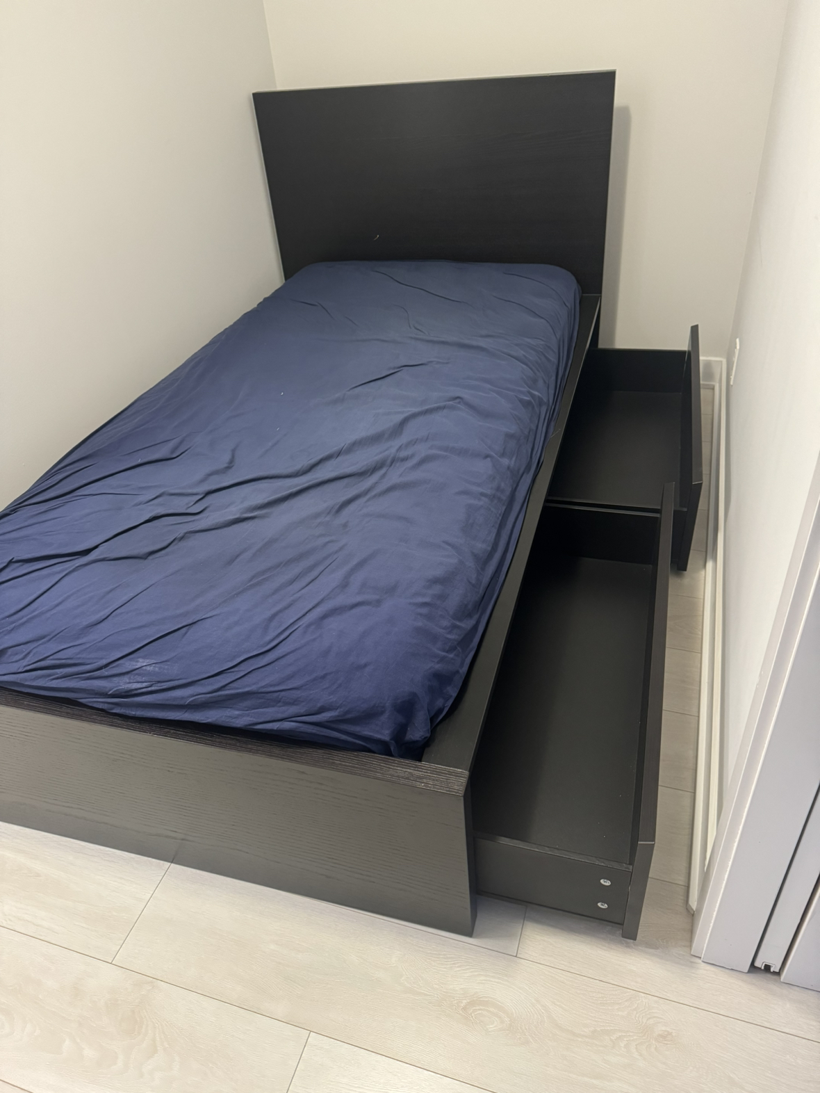 full sized bedframe, headboard,two drawers and mattress - photo 2