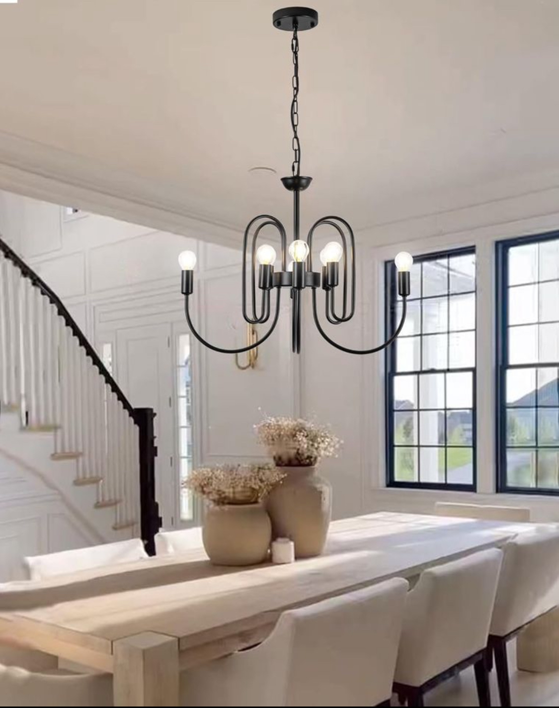 Psyverii 8 Light, 2tier Industrial Farmhouse Chandelier - photo 3