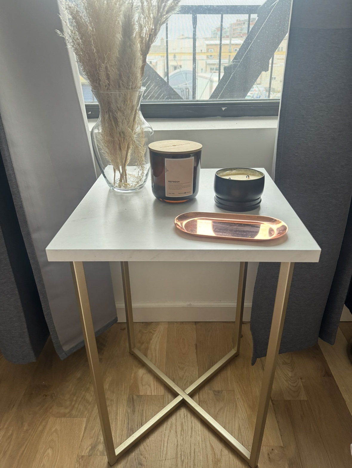 Side table -Marble imitation -Moving Sale
