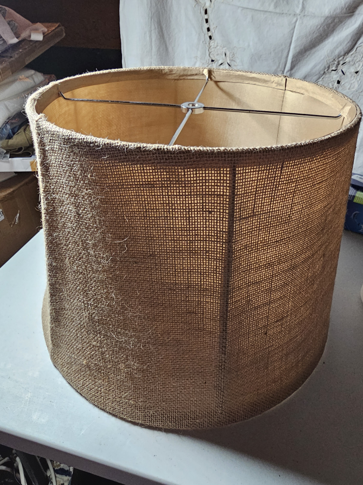 Burlap Lamp Shade 13" Top x 16" Bottom x 11" Slant x10.75" H