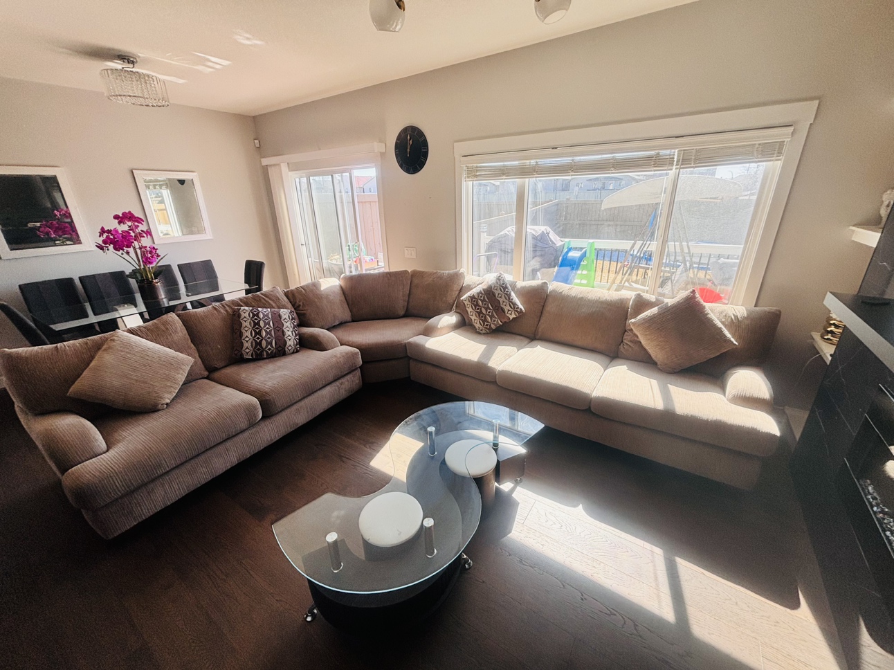 Beige sectional sofa set/ couch - photo 2
