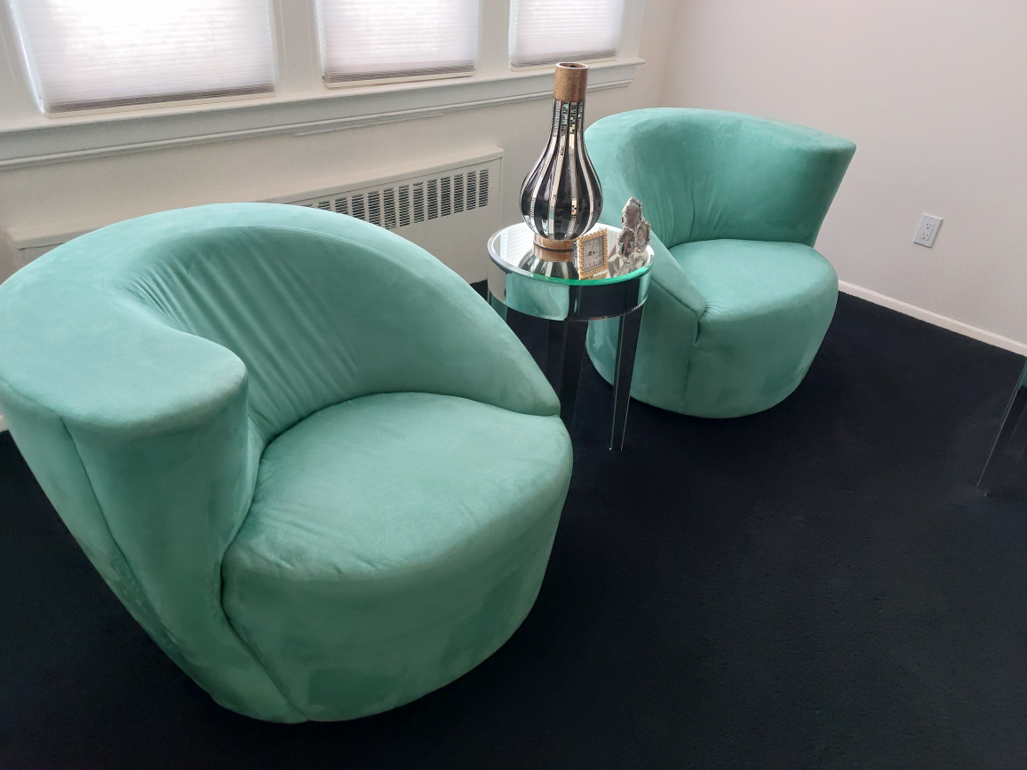 modern 360 swivel upholstered velvet accent chairs  tourquise