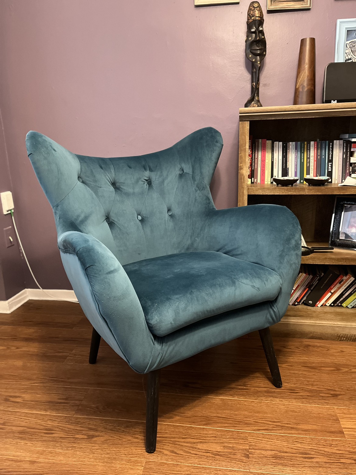Danney Velvet Wingback Chair