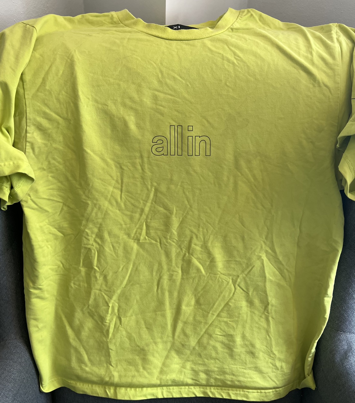 All In Men’s Fluorescent Yellow T-Shirt Size XL thumbnail