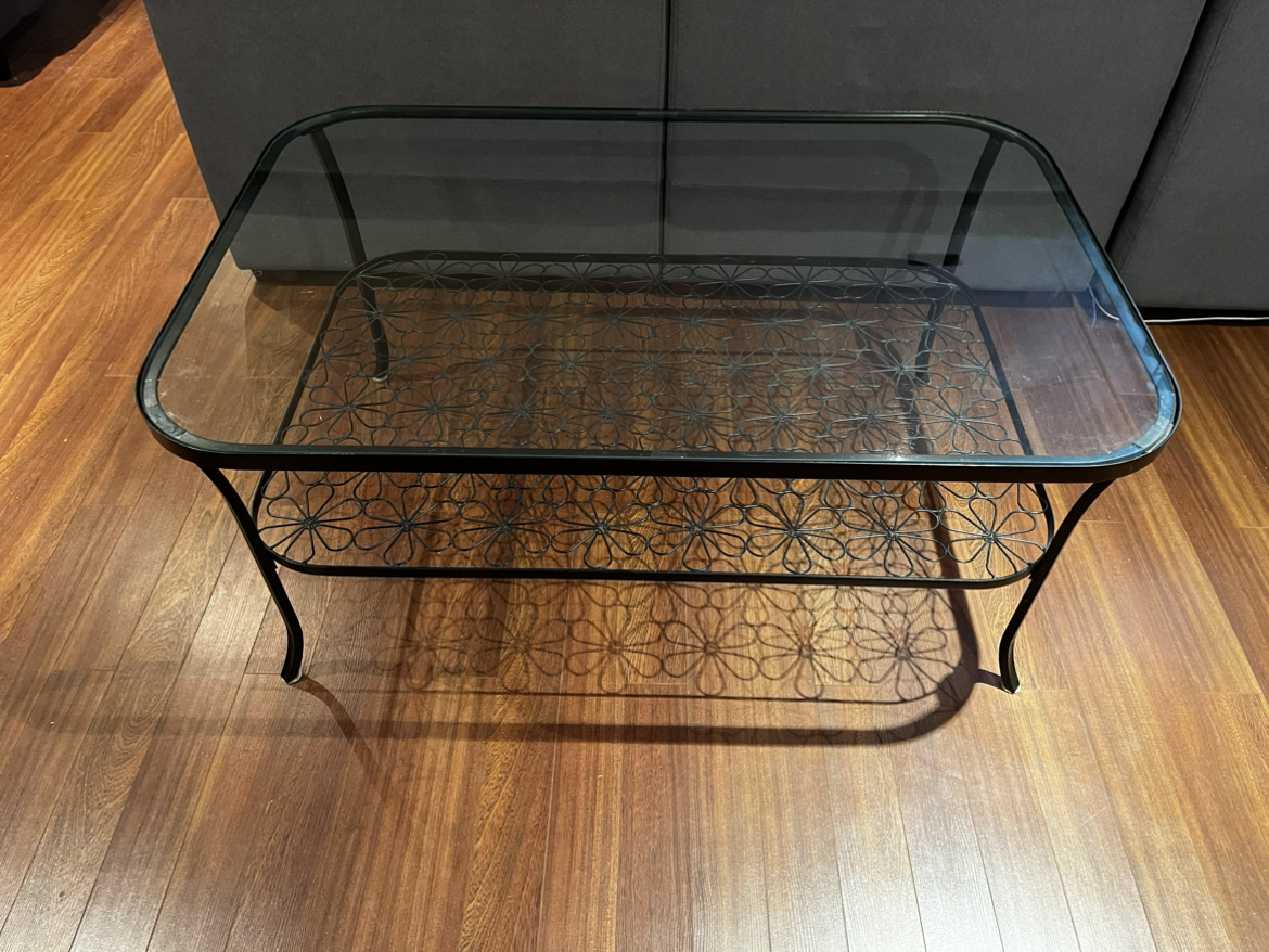 IKEA glass coffee table