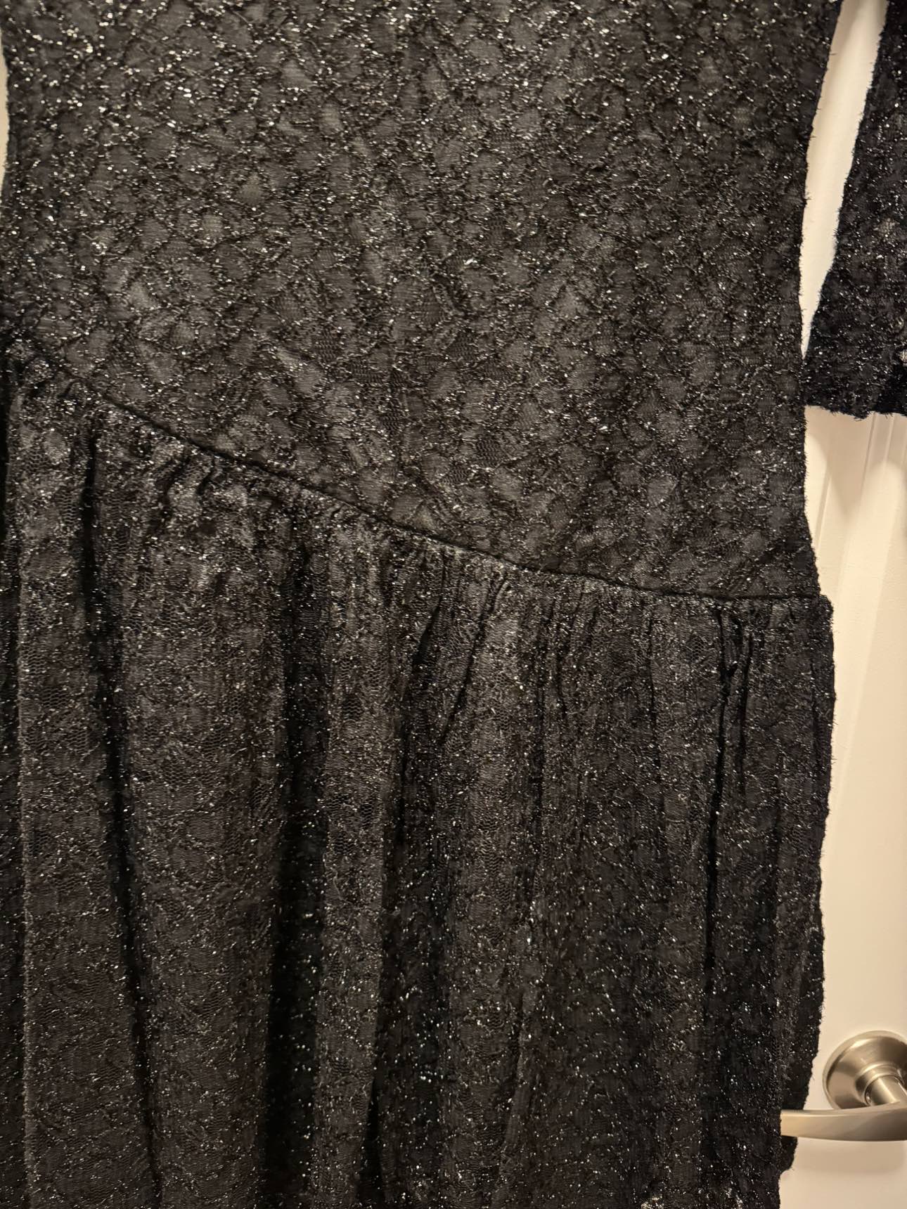 Black French lace evening dress - photo 2