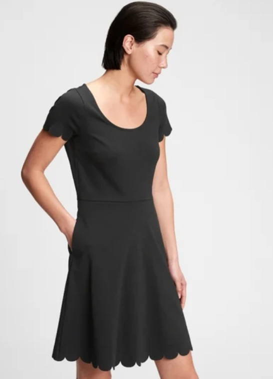 Gap. Fit and flare scallop dress. NWT. image indicator(2)