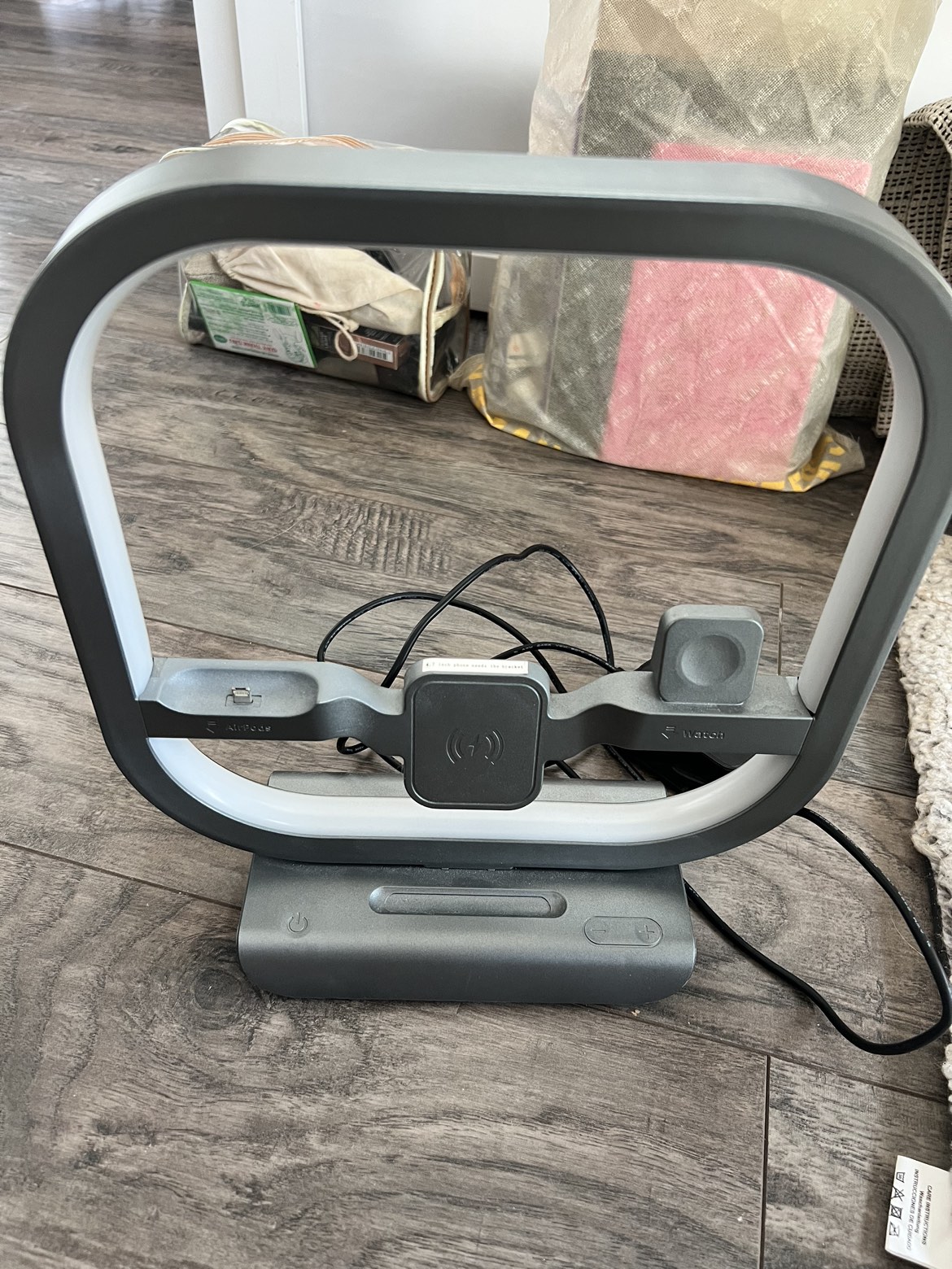 Bedside lamp + built in chargers