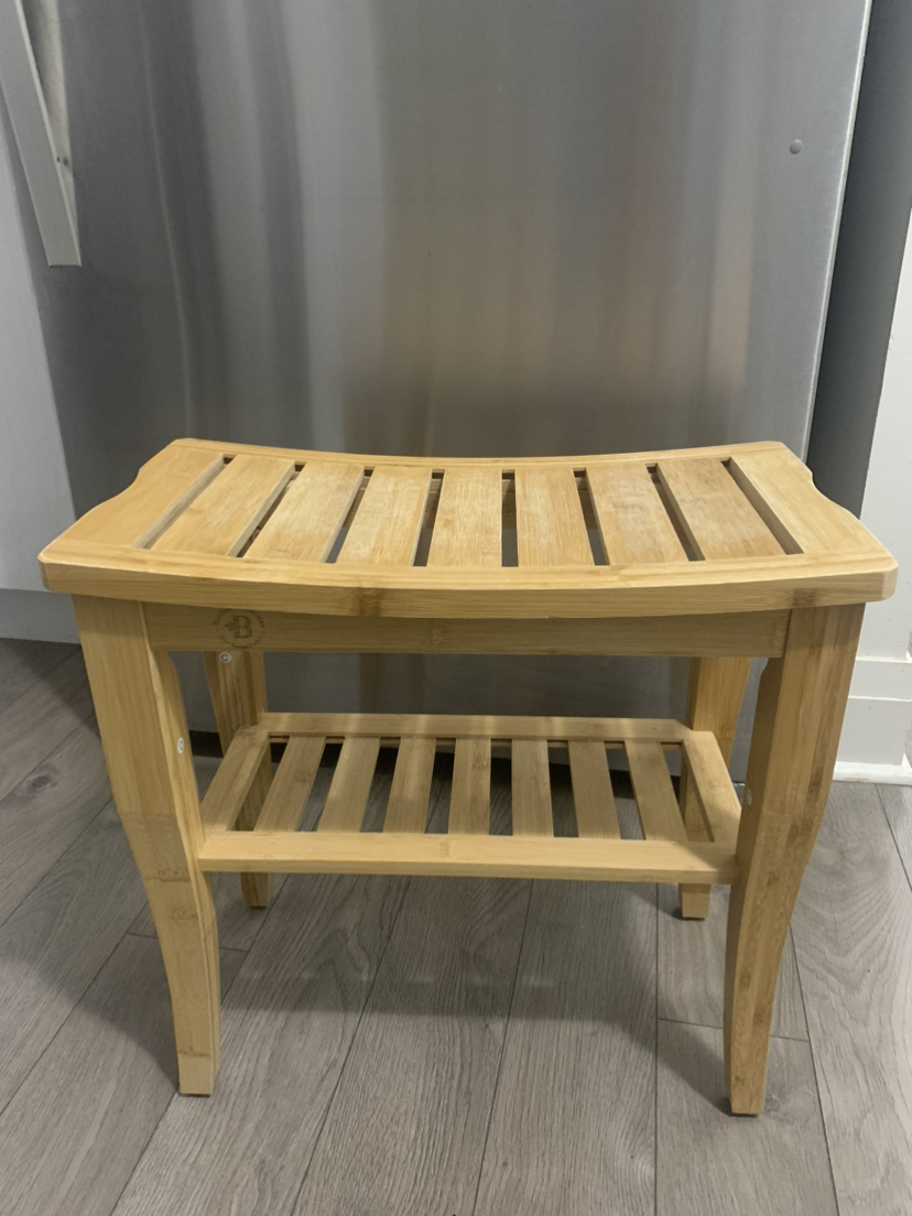 Bamboo shower bench - photo 2