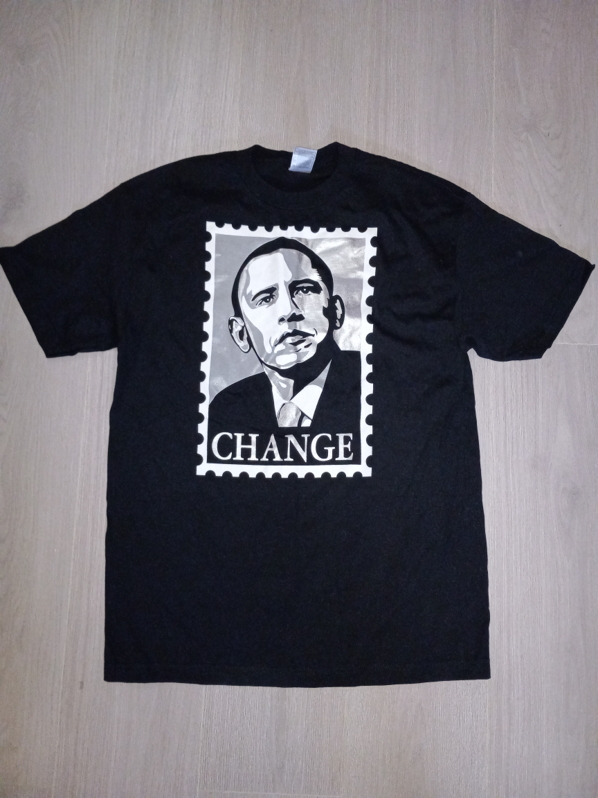 Obama "Change" size large t-shirt, never worn, from 2008 image indicator(2)